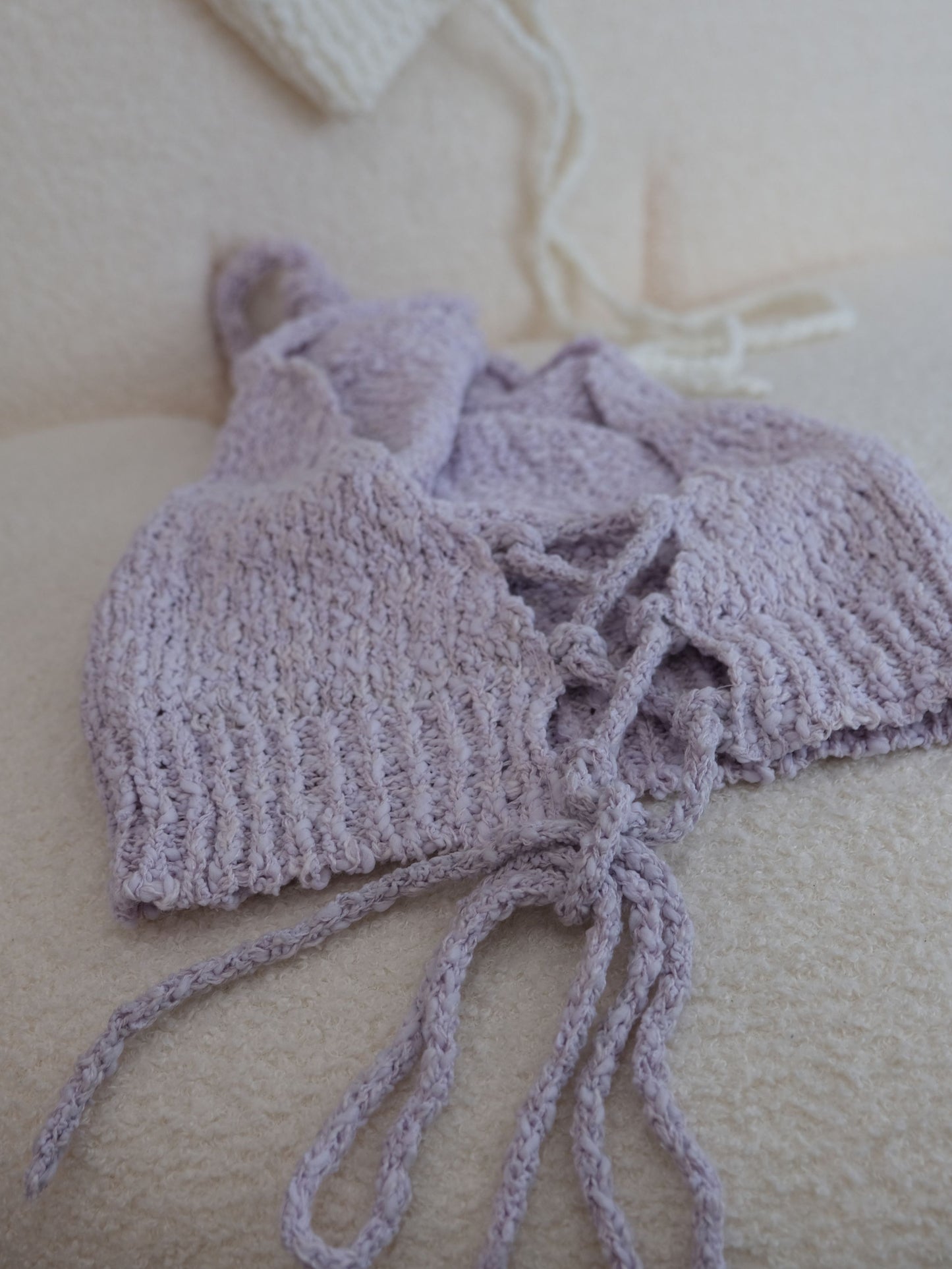 BUBBLY TEXTURE HALTER TOP