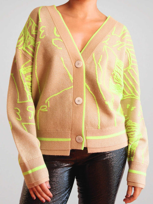 SKETCHY ART CARDIGAN