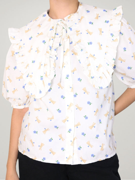 CHASING RABBITS OVERSIZED COLLAR SHIRT